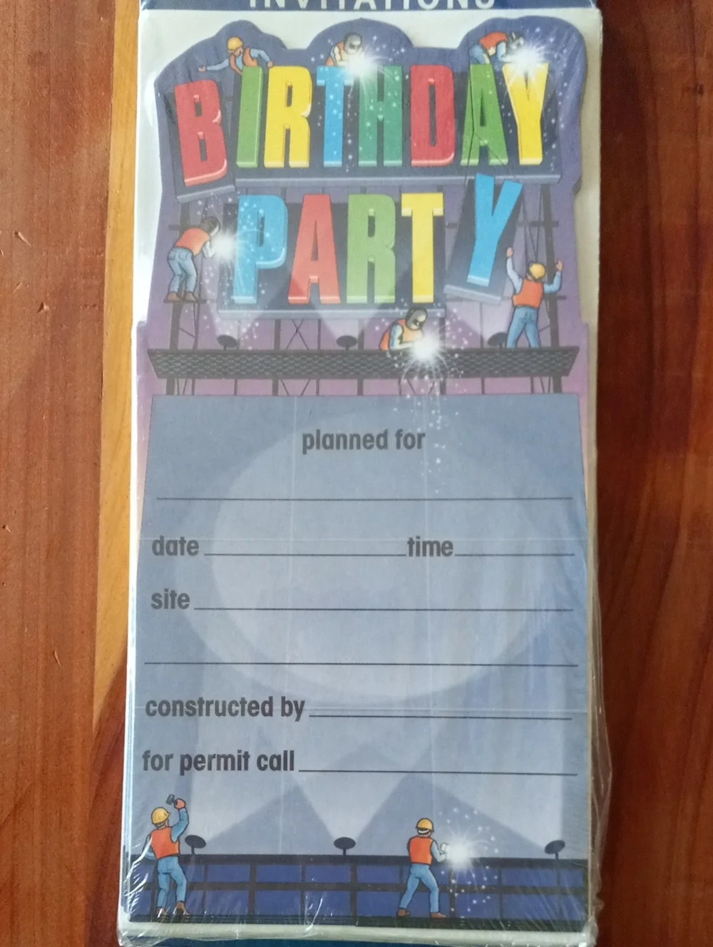 Kids Birthday Party Invitations - Multicolor Design